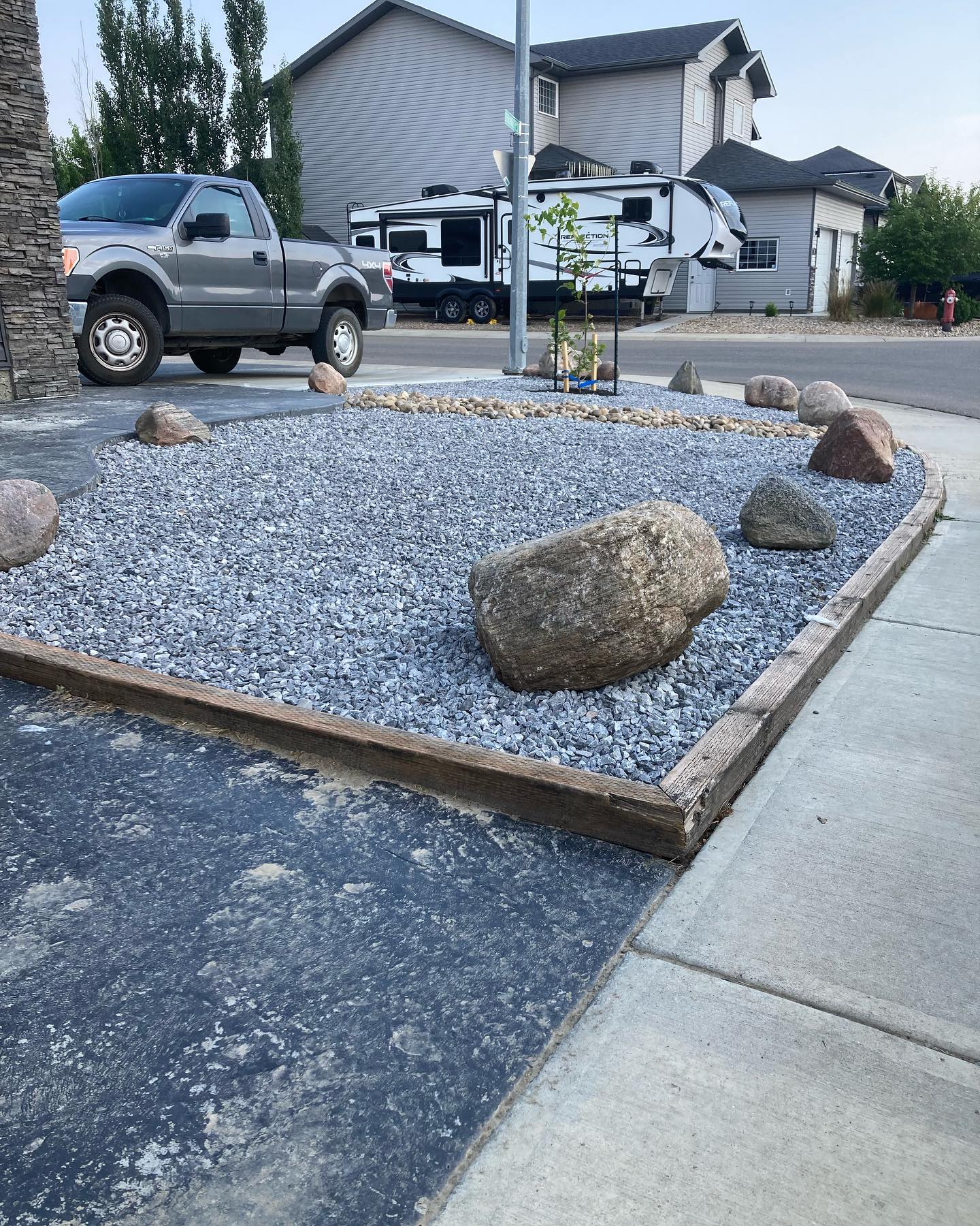 Decorative rockwork completed by J&J